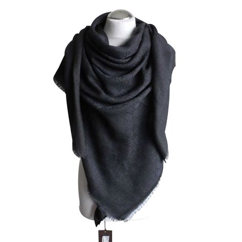 gucci black scarf women|Gucci wool scarf women's.